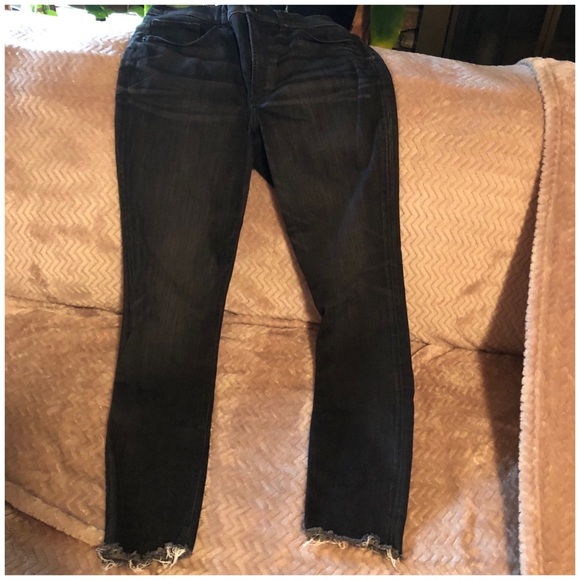 Express High waisted dark stretched jean leggings - Picture 3 of 6